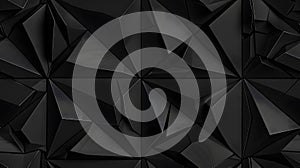 Black Geometric Abstract Background, Triangular Pattern Design