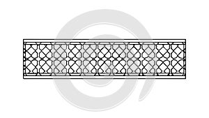 Black Geometric Chain Pattern, Modern Abstract Design Element, vector design Generative AI