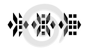 Black Geometric Diamond Shape Pattern, vector design Generative AI