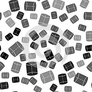 Black Geometric figure icon isolated seamless pattern on white background. Abstract shape. Geometric ornament. Vector