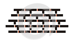 Black geometric grid pattern, modern abstract background texture. vector design Generative AI