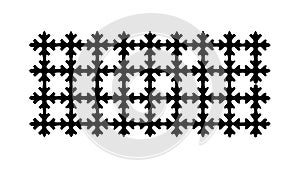 Black Geometric Grid Plus Sign Pattern, vector design Generative AI