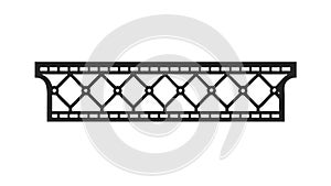 Black Geometric Lattice Pattern, Modern Decorative Element, vector design Generative AI