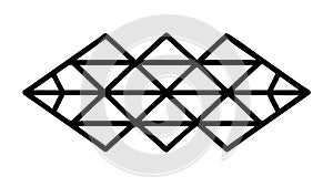 Black Geometric Lattice Pattern Texture, vector design Generative AI