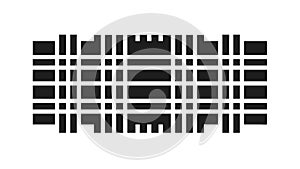 Black Geometric Maze Pattern Texture Vector, vector design Generative AI
