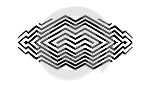 Black Geometric Maze Pattern Vector Texture, vector design Generative AI