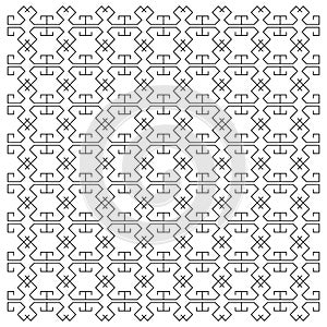 Black Geometric Ornamental Pattern Texture