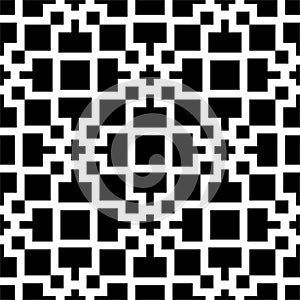 Black GEOMETRIC seamless pattern in white background