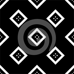 Black GEOMETRIC seamless pattern in white background