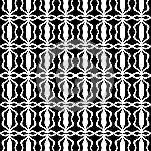 Black Geometric Seamless pattern in white background