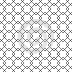 Black geometric seamless pattern on white background