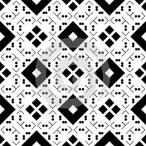 Black GEOMETRIC seamless pattern in white background