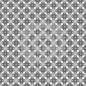 Black Geometric Seamless pattern in white background