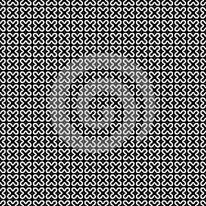 Black Geometric Seamless pattern in white background