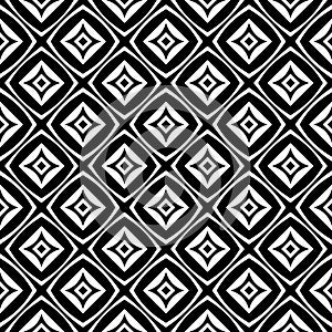 Black Geometric Seamless pattern in white background