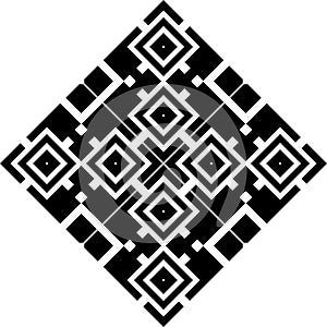 Black GEOMETRIC seamless pattern in white background