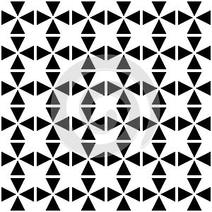 Black geometric shape seamless pattern on white background vector.