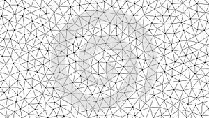 Black geometric triangular mesh pattern on white background abstract 2