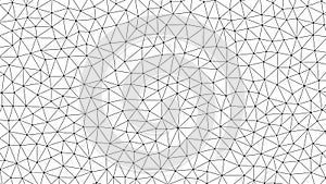 Black geometric triangular mesh pattern on white background abstract 1