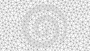 Black geometric triangular network pattern on white background abstract 1