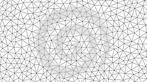 Black geometric triangular network pattern on white background abstract