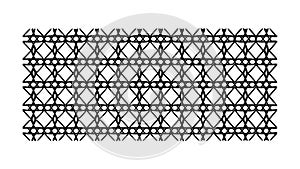 Black Geometric Wireframe Mesh Pattern, vector design Generative AI