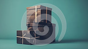 The black gift boxes.AI generated image