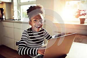 Black girl with a joyful expression