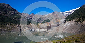 Black Glacier and meltwater lake