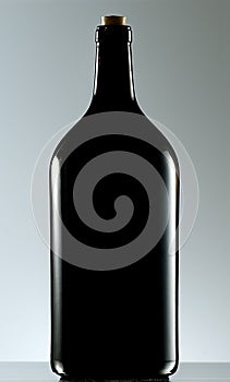 Black glass bottle