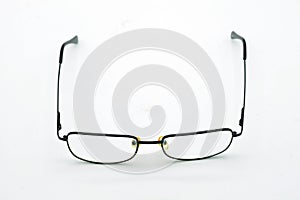 Black glasses with clear lenses photo