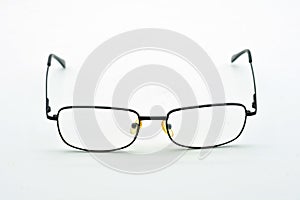 Black glasses with clear lenses photo