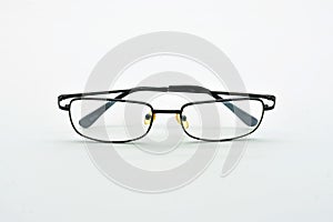 Black glasses with clear lenses photo