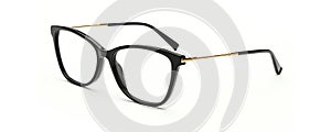 Black glasses isolated on a white background