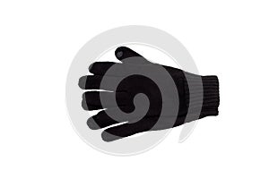 Black gloves, fingers susceptible to phone sensor
