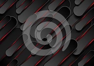 Black and glowing red shapes abstract background