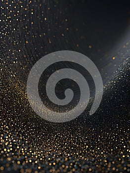Black and gold abstract background. Space for text
