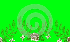 Black and gold illustration design with tropical objects