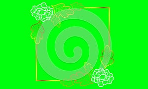 Black and gold illustration design with tropical objects