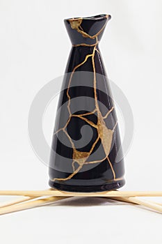 Black Gold Kintsugi Sake