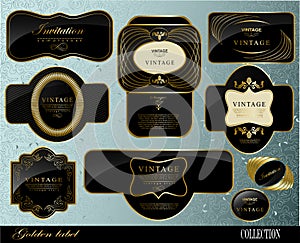 Black gold labels