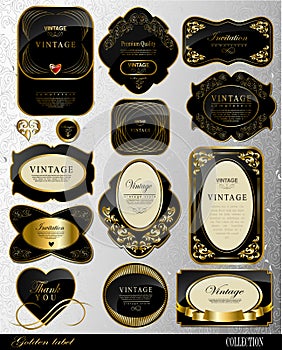 Black gold labels