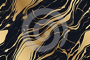 Black gold luxury marble pattern background wallpaper vector design. Abstract gold stone interior luxury marble