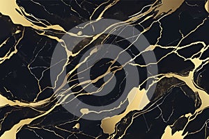 Black gold luxury marble pattern background wallpaper vector design. Abstract gold stone interior luxury marble