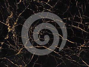 Black and gold marble luxury wall texture with shiny golden line pattern abstract background