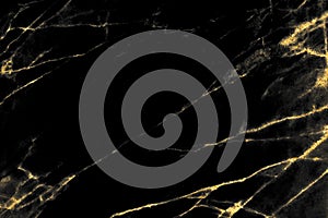 Black and gold marble texture design for cover book or brochure, poster, wallpaper background or realistic business and design art