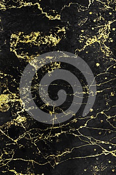 Black and gold marble texture design for cover book or brochure and wallpaper background or realistic business.