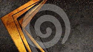 Black and golden abstract tech corporate motion background
