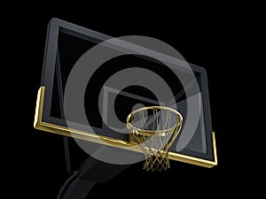 Black and golden basketball backboard photo