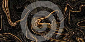 Black Golden Liquid Pattern Background With Design For Wall  Floor Tiles Background